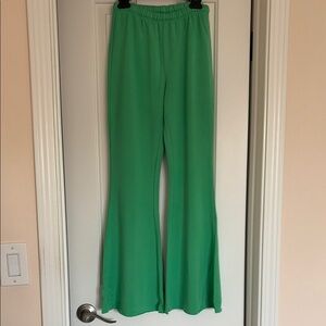 Chic Flare Pants in Vibrant Green